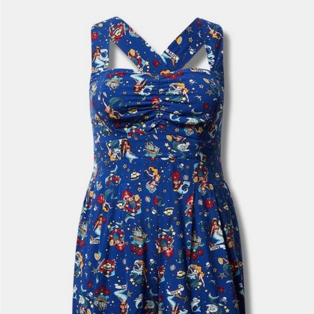 Retro Challis Halter Romper - Size 5 Torrid